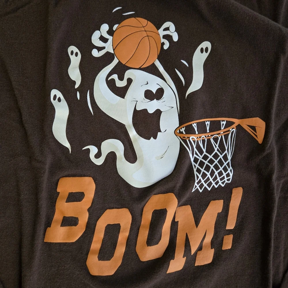 Gap 2 Boys Long Sleeve Basketball Graphic Tshirts - L garfield ghosts - Picture 4 of 7